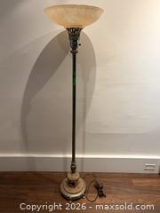 MaxSold Auction: Vintage Art Deco Torchiere Floor Lamp. Circa 1930s or 1940s.  - Oakville (Ontario, Canada) PARTNER MANAGED Estate Sale Online Auction - Lakeshore Road West
