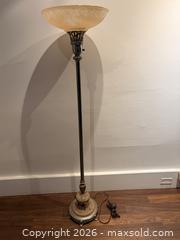 MaxSold Auction: Vintage Art Deco Torchiere Floor Lamp. Circa 1930s or 1940s.  - Oakville (Ontario, Canada) PARTNER MANAGED Estate Sale Online Auction - Lakeshore Road West