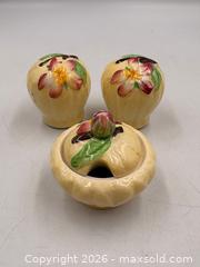 MaxSold Auction: Vintage Carlton Ware 'Apple Blossom' Cruet Set: Salt, Pepper and Mustard Pot - Oakville (Ontario, Canada) PARTNER MANAGED Estate Sale Online Auction - Lakeshore Road West
