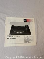 MaxSold Auction: Vintage Dual Hifi CS503-1 Turntable  - Oakville (Ontario, Canada) PARTNER MANAGED Estate Sale Online Auction - Lakeshore Road West