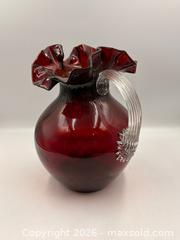 MaxSold Auction: Vintage Fenton Cranberry Coin Dot Glass Pitcher   - Oakville (Ontario, Canada) PARTNER MANAGED Estate Sale Online Auction - Lakeshore Road West