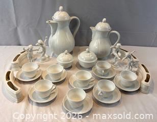 MaxSold Auction:  Vintage Hutschenreuther Dresden Porcelain Coffee and Tea Service Set - with Additions - Oakville (Ontario, Canada) PARTNER MANAGED Estate Sale Online Auction - Lakeshore Road West