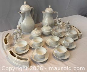 MaxSold Auction:  Vintage Hutschenreuther Dresden Porcelain Coffee and Tea Service Set - with Additions - Oakville (Ontario, Canada) PARTNER MANAGED Estate Sale Online Auction - Lakeshore Road West