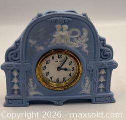 MaxSold Auction: Vintage Jasperware Pale Blue Mantle Clock. Circa 1930s - Oakville (Ontario, Canada) PARTNER MANAGED Estate Sale Online Auction - Lakeshore Road West