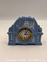 MaxSold Auction: Vintage Jasperware Pale Blue Mantle Clock. Circa 1930s - Oakville (Ontario, Canada) PARTNER MANAGED Estate Sale Online Auction - Lakeshore Road West