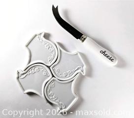 MaxSold Auction: Davis & Waddell 5 Piece Cheese Markers With Cutting Utensil Set - Toronto (Ontario, Canada) SELLER MANAGED Downsizing Online Auction - Yonge (CONDO)