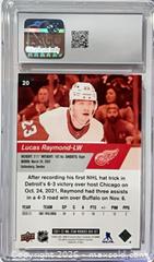 MaxSold Auction: 2021-22 Upper Deck Lucas Raymond #20 Rookie Card Graded and Sealed Box - Cobourg (Ontario, Canada) SELLER MANAGED Reseller Online Auction - Elgin Street West