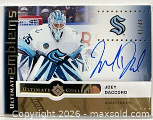 MaxSold Auction: Lot of 4 Upper Deck Hockey Trading Cards — Michkov, Daccord, Beniers, Zegras - Cobourg (Ontario, Canada) SELLER MANAGED Reseller Online Auction - Elgin Street West