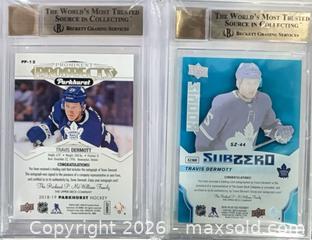 MaxSold Auction: Travis Dermott (Graded) 2018-19 Autograph Cards — 2-Card Lot - Cobourg (Ontario, Canada) SELLER MANAGED Reseller Online Auction - Elgin Street West