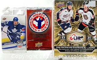MaxSold Auction: Upper Deck CHL Hockey Trading Card Box + Promo & Pack (Lot) - Cobourg (Ontario, Canada) SELLER MANAGED Reseller Online Auction - Elgin Street West
