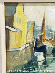 MaxSold Auction: MCM Signed Canadian Oil Painting of Boats  - Toronto (Ontario, Canada) PARTNER MANAGED Estate Sale Online Auction -  Esander Drive (STORAGE)
