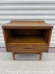 MaxSold Auction: MCM Walnut Nightstand Bedside Table 1 of 2  - Toronto (Ontario, Canada) PARTNER MANAGED Estate Sale Online Auction -  Esander Drive (STORAGE)