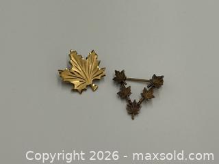 MaxSold Auction: Pair of Vintage 10K Gold Canadian Maple Leaf Pins - Toronto (Ontario, Canada) PARTNER MANAGED Estate Sale Online Auction -  Esander Drive (STORAGE)