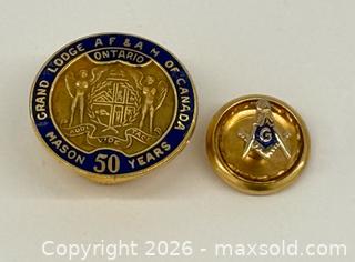 MaxSold Auction: Vintage 10K Gold Masonic Pins  - Toronto (Ontario, Canada) PARTNER MANAGED Estate Sale Online Auction -  Esander Drive (STORAGE)
