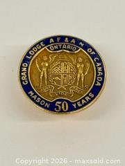 MaxSold Auction: Vintage 10K Gold Masonic Pins  - Toronto (Ontario, Canada) PARTNER MANAGED Estate Sale Online Auction -  Esander Drive (STORAGE)