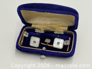 MaxSold Auction: Vintage Art Deco Mother of Pearl Cufflinks and Tuxedo Shirt Studs - Toronto (Ontario, Canada) PARTNER MANAGED Estate Sale Online Auction -  Esander Drive (STORAGE)