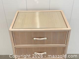 MaxSold Auction: Vintage c.1980s Rattan Highboy 5-Drawer Chest - Toronto (Ontario, Canada) PARTNER MANAGED Estate Sale Online Auction -  Esander Drive (STORAGE)