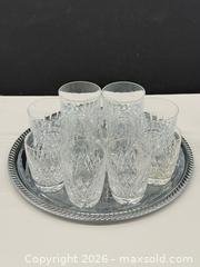 MaxSold Auction: Vintage Crystal Scotch Glasses + Silver Plated Cocktail Tray  - Toronto (Ontario, Canada) PARTNER MANAGED Estate Sale Online Auction -  Esander Drive (STORAGE)