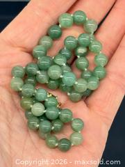 MaxSold Auction: Vintage Polished Jade Bead Necklace  - Toronto (Ontario, Canada) PARTNER MANAGED Estate Sale Online Auction -  Esander Drive (STORAGE)