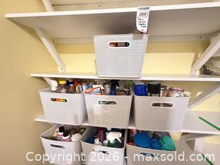 MaxSold Auction: Lot of Cleaning Supplies, Organizers & Storage Baskets C - Barrie (Ontario, Canada) Downsizing Online Auction - Wessenger Drive