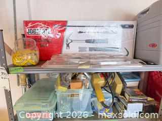 MaxSold Auction: Mixed Hand & Power Tool Set with JobMate, Black & Decker, Arrow and Other Workshop Supplies B - Barrie (Ontario, Canada) Downsizing Online Auction - Wessenger Drive