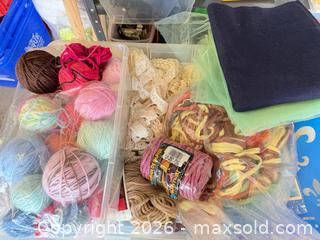 MaxSold Auction: Mixed Sewing Lot: Yarn, Fabric, Trim, Patterns & Notions B - Barrie (Ontario, Canada) Downsizing Online Auction - Wessenger Drive