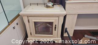MaxSold Auction: Pair of Wood Veneered Side Tables with Cabinet, Brass Hardware C - Barrie (Ontario, Canada) Downsizing Online Auction - Wessenger Drive