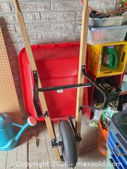 MaxSold Auction: Red Plastic Tray Wheelbarrow C - Barrie (Ontario, Canada) Downsizing Online Auction - Wessenger Drive