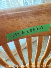 MaxSold Auction: Set of 4 Solid Oak Dining Chairs, Slat/Spindle Back, Light Oak C - Barrie (Ontario, Canada) Downsizing Online Auction - Wessenger Drive