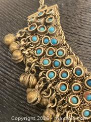 MaxSold Auction: Heavy Antique Brass and Turquoise Necklace  - St. Catharines (Ontario, Canada) SELLER MANAGED Estate Sale Online Auction - Monique Crescent