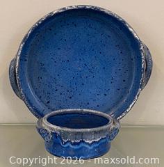 MaxSold Auction: Vintage Cobalt Blue Pottery Stoneware Serving Drip Glaze  - St. Catharines (Ontario, Canada) SELLER MANAGED Estate Sale Online Auction - Monique Crescent