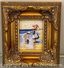 MaxSold Auction: Vintage Holding Hands at the Beach in Beautiful Gold Gilded Frame - St. Catharines (Ontario, Canada) SELLER MANAGED Estate Sale Online Auction - Monique Crescent