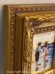 MaxSold Auction: Vintage Youth Holding Hands at the Beach in Prestine Gold Gilded Frame - St. Catharines (Ontario, Canada) SELLER MANAGED Estate Sale Online Auction - Monique Crescent