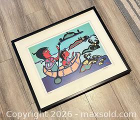 MaxSold Auction: Large Indigenous Print Signed - Surrey (British Columbia, Canada) SELLER MANAGED Downsizing Online Auction -  85b Avenue