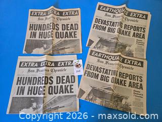 MaxSold Auction: 1989 Earthquake Newspapers - Oakland (California, USA) PARTNER MANAGED Estate Sale Online Auction - Monterey Boulevard