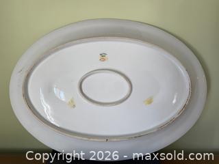 MaxSold Auction: 20" Oval Serving Platter by Haviland, Limoges France - Oakland (California, USA) PARTNER MANAGED Estate Sale Online Auction - Monterey Boulevard