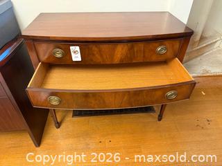 MaxSold Auction: Bow Front Console Table - Oakland (California, USA) PARTNER MANAGED Estate Sale Online Auction - Monterey Boulevard