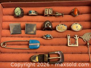 MaxSold Auction: Sterling and silver tone jewelry - Oakland (California, USA) PARTNER MANAGED Estate Sale Online Auction - Monterey Boulevard