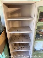 MaxSold Auction: Tall, Glass-front Vintage Cabinet - Oakland (California, USA) PARTNER MANAGED Estate Sale Online Auction - Monterey Boulevard