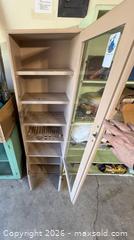 MaxSold Auction: Tall, Glass-front Vintage Cabinet - Oakland (California, USA) PARTNER MANAGED Estate Sale Online Auction - Monterey Boulevard