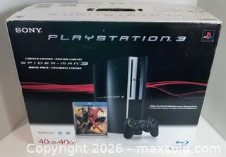 MaxSold Auction: Sony PlayStation 3 (40GB) Tested Working  - Leeds And The Thousand Islands (Ontario, Canada) SELLER MANAGED Reseller Online Auction - Main Street (STORAGE)