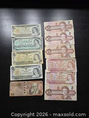 MaxSold Auction: Canada $1 & $2 Banknotes Lot – Queen Elizabeth II + Bahamas $5 - Vancouver (British Columbia, Canada) SELLER MANAGED Reseller Online Auction - East 7th Avenue (STORAGE)