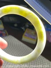 MaxSold Auction: Natural Nephrite Jade Bangle Bracelet, White & Green, 58mm - Vancouver (British Columbia, Canada) SELLER MANAGED Reseller Online Auction - East 7th Avenue (STORAGE)
