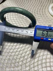 MaxSold Auction: Natural Nephrite Jade Green Bangle Bracelet, 63mm - Vancouver (British Columbia, Canada) SELLER MANAGED Reseller Online Auction - East 7th Avenue (STORAGE)