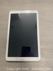 MaxSold Auction: Samsung Galaxy Tab E 9.6” Tablet – Model SM-T560NU, 16GB - Vancouver (British Columbia, Canada) SELLER MANAGED Reseller Online Auction - East 7th Avenue (STORAGE)