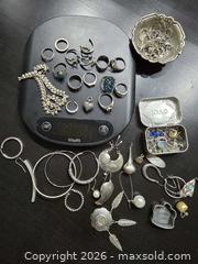 MaxSold Auction: Sterling Silver Scrap Jewelry Lot – Broken Chains, Rings, Mixed Pieces (Approx. 190g) - Vancouver (British Columbia, Canada) SELLER MANAGED Reseller Online Auction - East 7th Avenue (STORAGE)