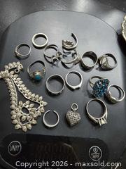MaxSold Auction: Sterling Silver Scrap Jewelry Lot – Broken Chains, Rings, Mixed Pieces (Approx. 190g) - Vancouver (British Columbia, Canada) SELLER MANAGED Reseller Online Auction - East 7th Avenue (STORAGE)