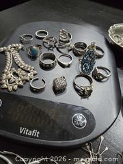 MaxSold Auction: Sterling Silver Scrap Jewelry Lot – Broken Chains, Rings, Mixed Pieces (Approx. 190g) - Vancouver (British Columbia, Canada) SELLER MANAGED Reseller Online Auction - East 7th Avenue (STORAGE)