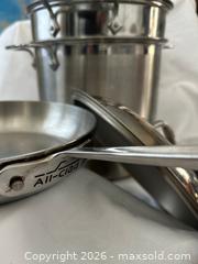 MaxSold Auction: All-Clad Stainless Steel Cookware Lot — 8 Pieces (Lids Included) - Induction compatible (except stockpot) - San Francisco (California, USA) SELLER MANAGED Downsizing Online Auction - Hudson Avenue