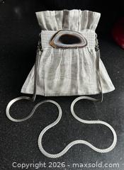 MaxSold Auction: Bo's Art Studio Stainless Steel Mesh Evening Bag with Agate Accent - San Francisco (California, USA) SELLER MANAGED Downsizing Online Auction - Hudson Avenue